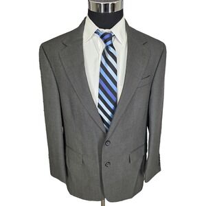 Baracuta Blazer Jacket Mens‎ 42R Gray Sports Coat 2 Buttons Pure Wool